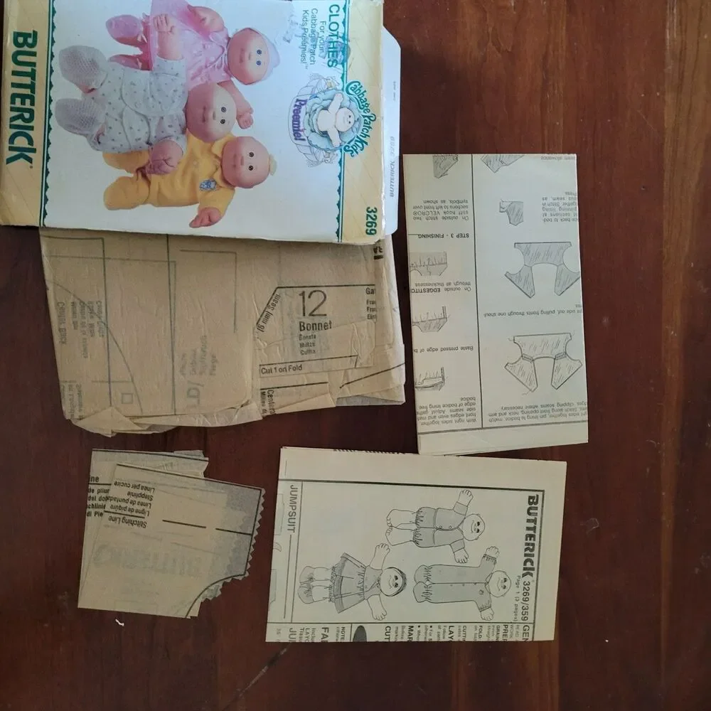 3269 Vintage Cabbage Patch Sewing Pattern Clothes Butterick